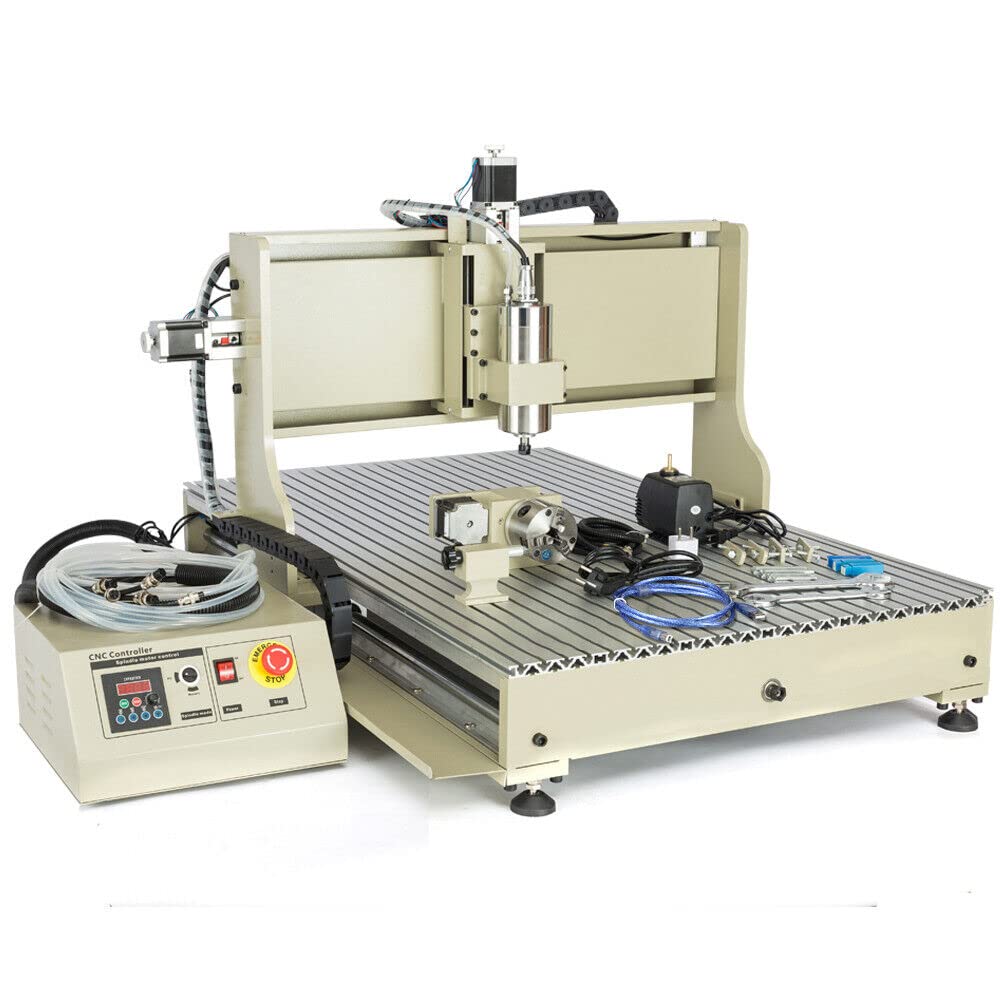 CNC Router Kit Engraver Milling 3D Cutting Machine, Carving Milling Engraving Machine, USB 4AXIS 6090 TOWOHIPPKI
