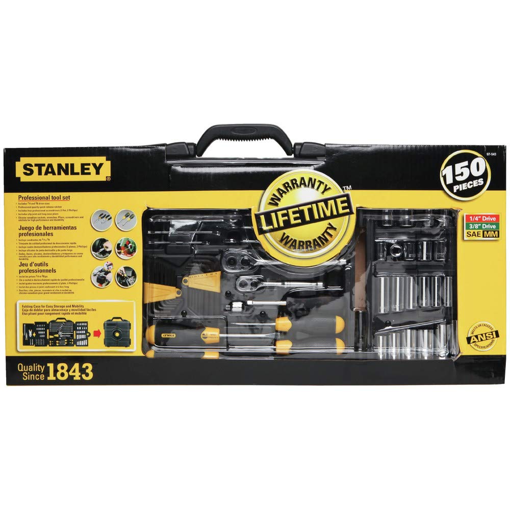 STANLEY Drive Socket Set for Mechanics, 150-Piece (97-543)