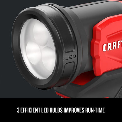 CRAFTSMAN V20 LED Work Light, Cordless Handheld, 140 Lumens, Bare Tool Only (CMCL020B) - WoodArtSupply