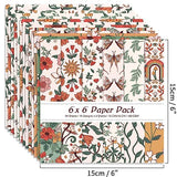6x6” 160gsm cardstock Single Sided Scrapbooking 24 Paper Pad vintage decoupage scrapbook kit patterned paper junk journal supplies journaling supply Mifuner