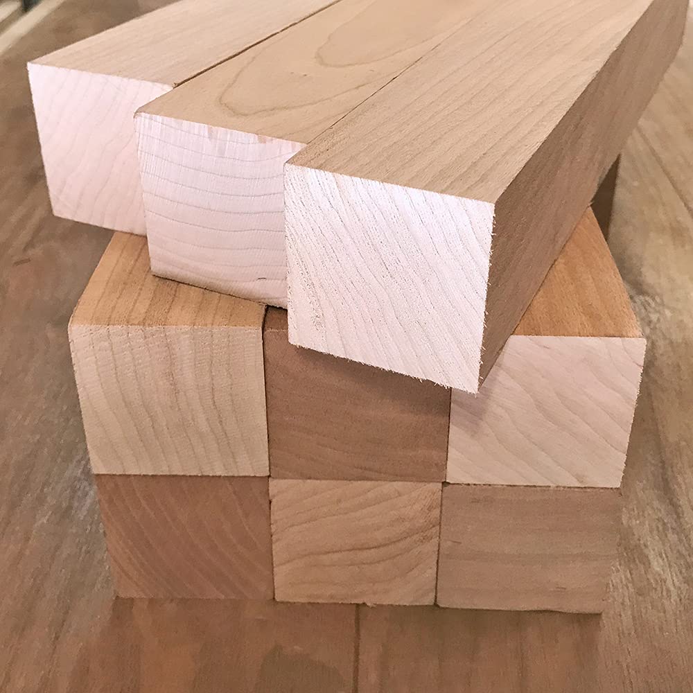 Cherry Wood Turning Blanks 6pcs - 2" x 2" x 18" Cherokee Wood Products