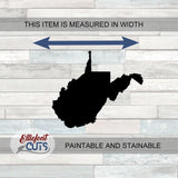 West Virginia State Wood Cutouts for crafts, Laser Cut Wood Shapes 5mm thick Baltic Birch Wood, Multiple Sizes Available, Wooden State Elliefont Styles