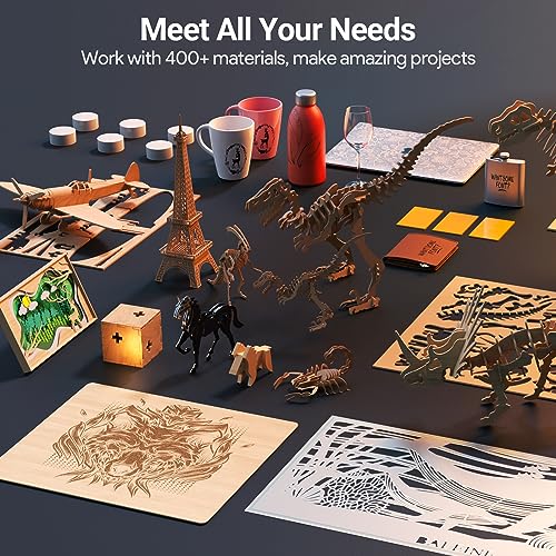 WIZMAKER L1 Laser Engraver, 12W Output Powerful Laser Cutter DIY Laser Engraving Machine, 60W Laser Cutter and Engraver Machine, Laser Engraver for WIZMAKER