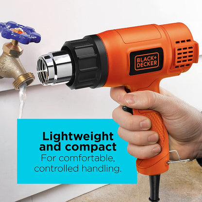 BLACK+DECKER Heat Gun, 1350 Watt, Dual Temperature Settings, Corded (HG1300) - WoodArtSupply