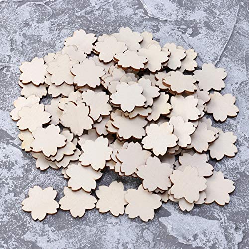 LIOOBO 100pcs Christmas Hanging Pendants Christmas Tree Pendant Hanging Embellishments Xmas Wood Slices Christmas Theme Hanging Pendant Ornament - WoodArtSupply