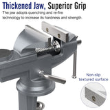 Housolution Universal Table Vise 3 Inch, 360°Swivel Base Bench Clamp Home Vise Clamp-On Vise Repair Tool Portable Work Bench Vise for Woodworking, Housolution