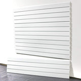 StoreWALL Standard Duty 4' ft. Slatwall Panels (Set of 4 Panels, Covers 16 sq. ft.) (Brite White) StoreWALL