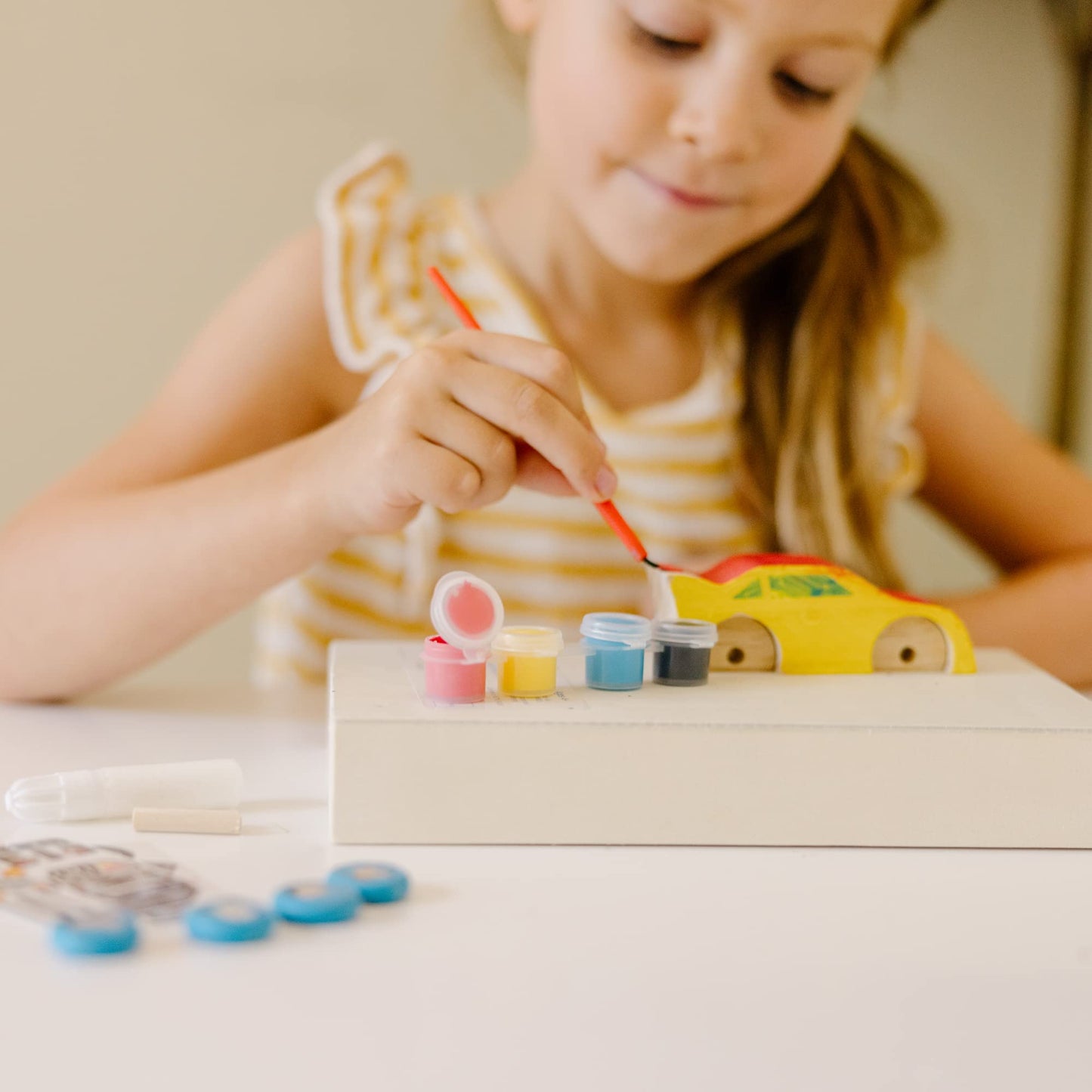 Melissa & Doug Created by Me! Race Car Wooden Craft Kit - WoodArtSupply