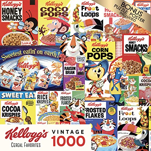 Kellogg's 1000 PC Jigsaw Puzzles - Cereal Favorites - WoodArtSupply