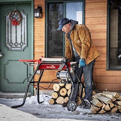 EARTHQUAKE 32229, 5-ton Electric Log Splitter with Stand and Tray, 1500-Watt Motor, Precision Pump Gears, Copper Motor Windings, Sturdy Transport - WoodArtSupply