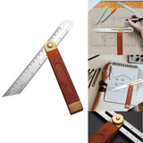 Carpentry Square 9Inch Carpentry Square Try Square Adjustable Sliding Bevel Gauge Hardwood Handle Stainless Steel Blade for Craftsman Woodworking LokweeTal