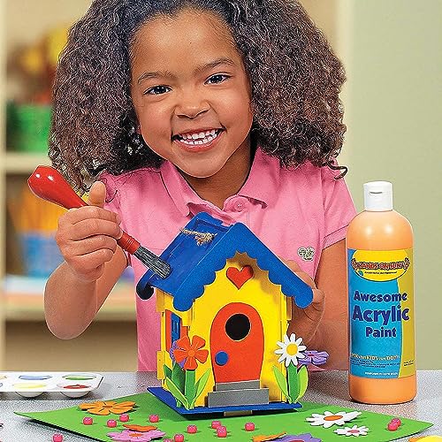 Fun Express Birdhouse Kits for Kids - Unleash Creativity with Safe, Non-Toxic, and Engaging DIY Set - 12 Houses for Hours of Fun - Engaging,