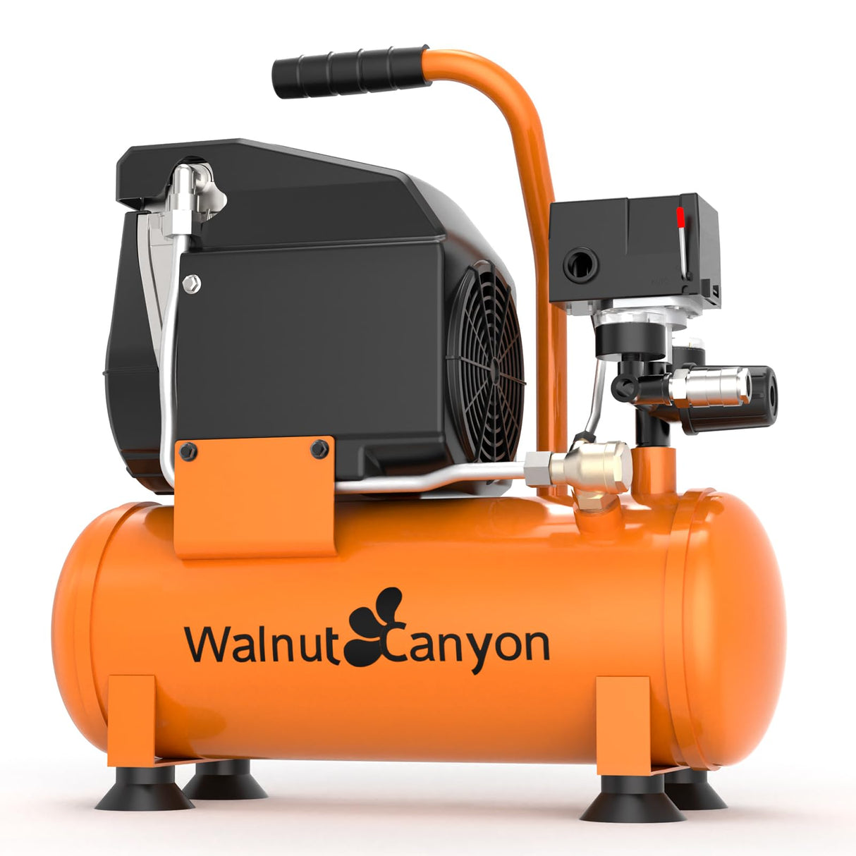 WALNUT CANYON 2 Gallon Air Compressor, 1.8 SCFM@90 PSI Air Compressor Portable, 1.1 HP Oil-Free Small Air Compressor Max 150 PSI, 70 dB Quiet Air WALNUT CANYON
