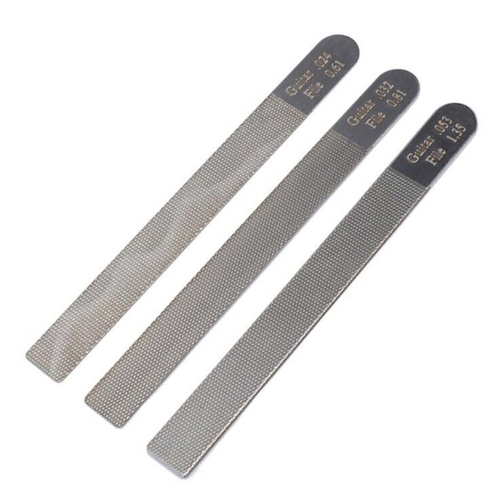 3pcs Guitar Nut Files Fret Crowning Slot Filing Luthier Repairing Tool Kit - WoodArtSupply