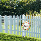 Sublimation Door Hanger Outdoor Hanging Vertical Sign Welcome Wreaths Front Door Round Wood Hanging Front Door Sign for Home, Garden,Yard, Bar Jetec