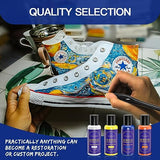 12 Colors Acrylic Leather Paint Kit for Shoes, Sneaker, Couches, Bags, Car Seat, Acrylic Leather Dye Set with Leather Preparer, Acrylic Finisher for Fuumuui