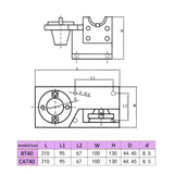 HGC BT40 Tightening Fixture CNC Tool Holder Tapers for BT 40 Machine Tool Handle HGC