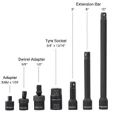 WORKPRO 1/2" Drive Impact Socket Set with Extension Bars, Premium Cr-V Steel, Complete 55-Piece, SAE and Metric Sockets with Enhanced Storage Case WORKPRO