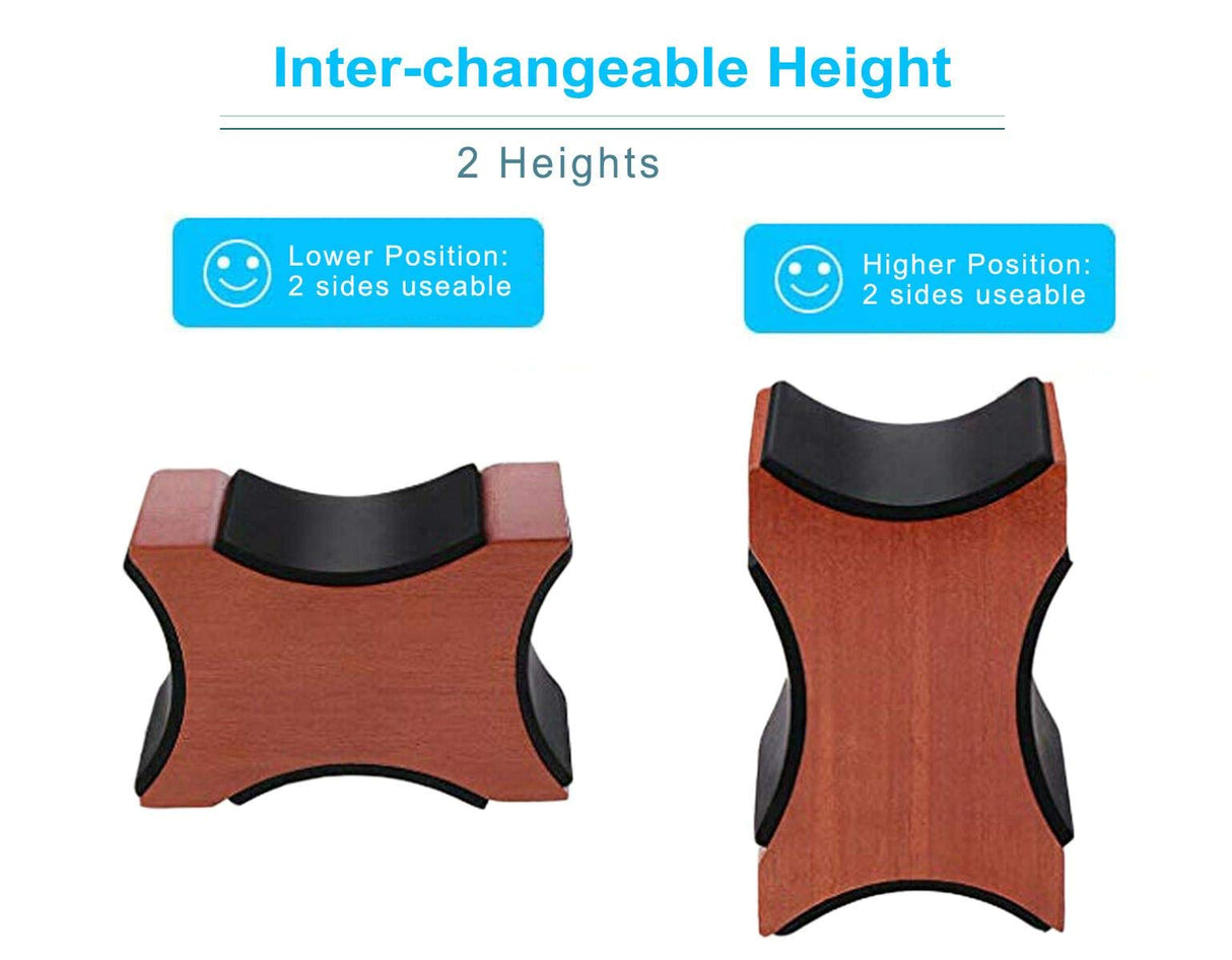 Guitar Neck Rest, Electric Acoustic & Bass Guitar Support Pillow for Changing Strings, String Instrument Wooden Neck Craddle, Luthier Repair Setup LAMSAM