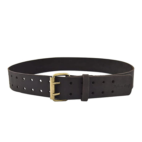 Style n Craft - 2" Wide Full-Grain Oiled Leather Work Belt, Durable and Rugged Belt, Dark Brown (#74052) - WoodArtSupply