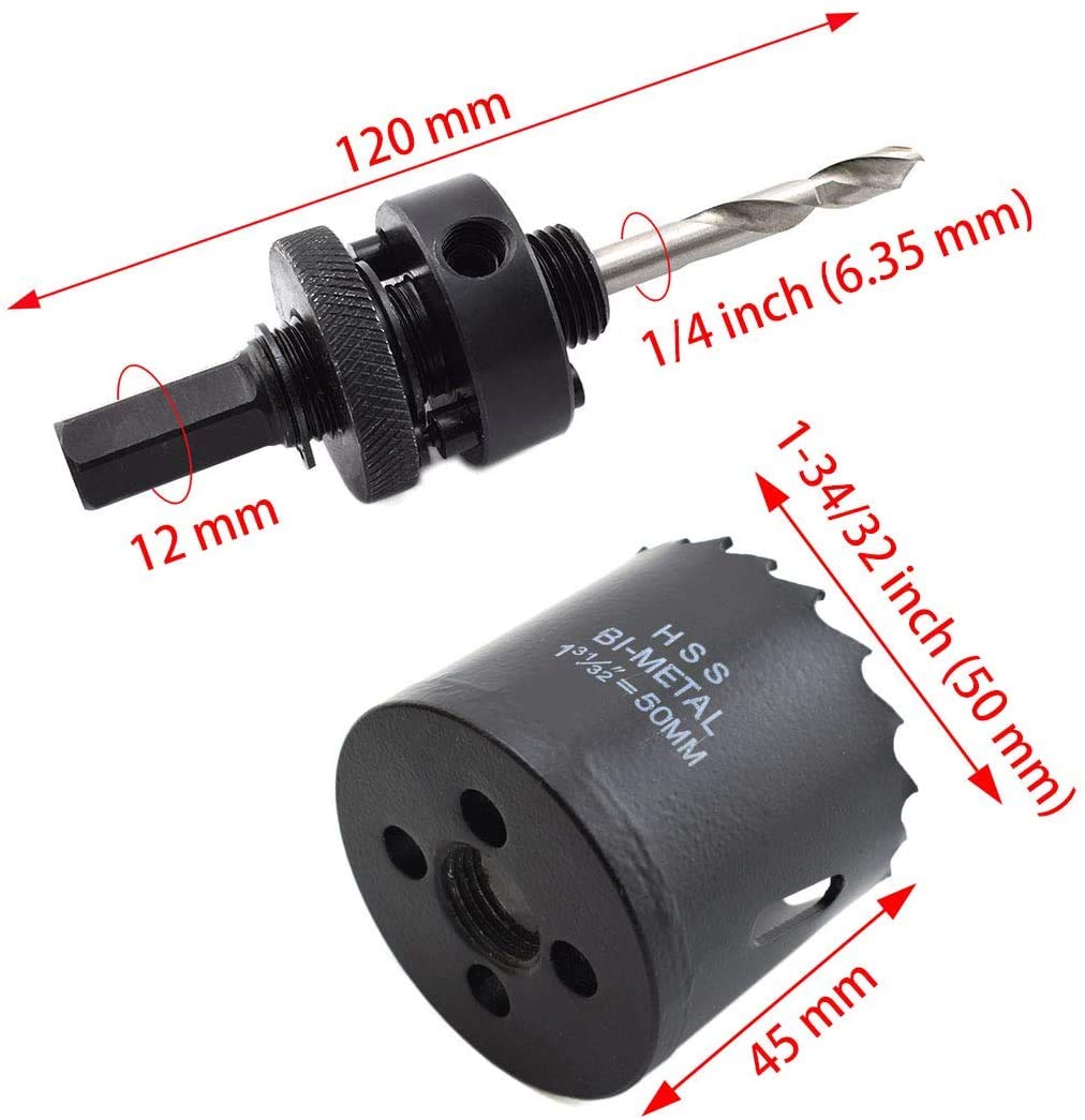 2 Inch (50mm) Desk Grommet and Hole Saw Kit, OZXNO Desk Wire Cord Hole Cover with Matching Holesaw Drill Bits and Reusable Cable Ties (5X Wire - WoodArtSupply