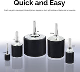 HILTEX 10342 Drum Sander Kit, 26 Pc Set, 1/8 & 1/4" Drive Spindle Sander for Woodworking, Spindle Sander Sleeves & 5 Rubber Sanding Drum for Drill, hiltex