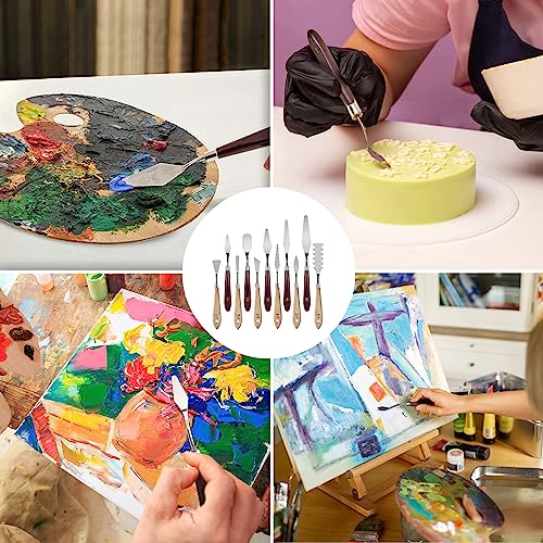 Palette Knife Set, 11 Pieces Stainless Steel Spatula Palette Knives Painting Accessories Art Supplies for Oil Painting, Gouache, Watercolor, Rock LIERFIS