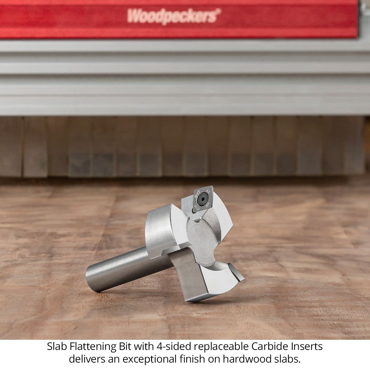 Woodpeckers Ultra-Shear Carbide Insert Slab Flattening Spoilboard Router Bit - 1/2" Shank Woodpeckers