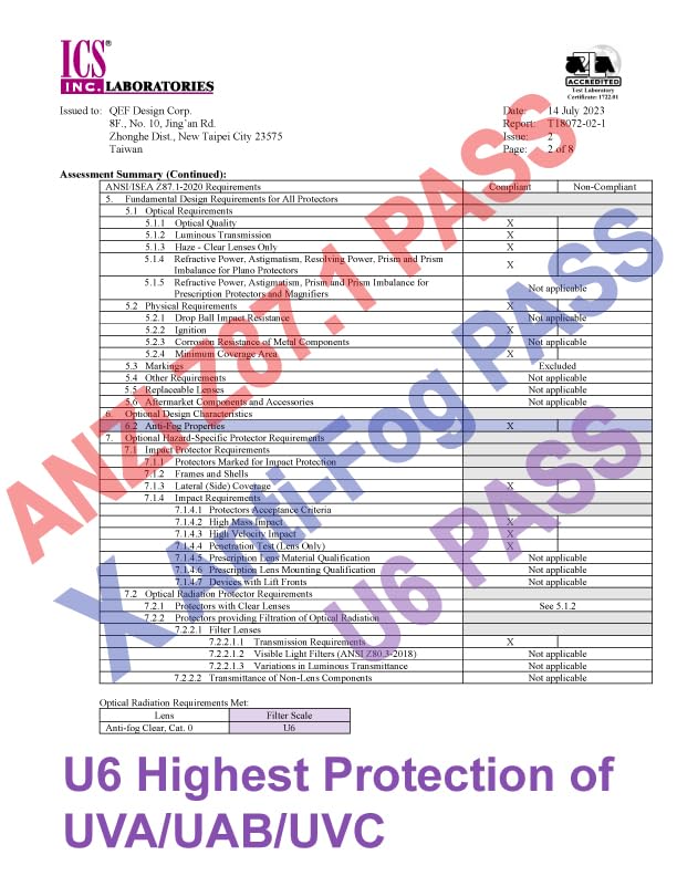 HTS HUNTERSKY E9532 Super Flexible Lightweight Anti Fog Wrap-Around U6 Clear Shooting Safety Glasses with ANSI Z87.1 Scratch Resist - WoodArtSupply