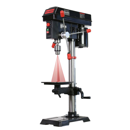 BUCKTOOL 12 INCH 6.2A Professional Bench Drill Press, 3/4HP Powerful Benchtop Drill Press, Variable Speed Drill Press with IIIA Laser and Work Light - WoodArtSupply