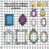 FUNSHOWCASE Vintage Frame Silicone Molds 6 Bundle Set 12-Cavity, for Sugar Paste, Chocolate, Fondant, Resin, Polymer Clay, Gumpaste, Wax FUNSHOWCASE