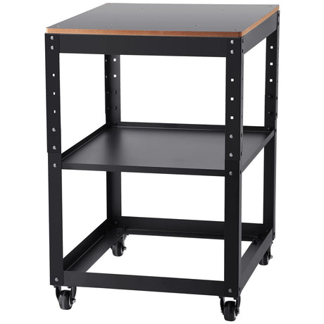 VEVOR Thickness Planer Stand, 100 lbs heavy loads, Three-Gear Height Adjustable Thickness Planer Table,with 4 Stable Casters & Storage Space, for VEVOR