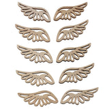 hobbyhub 80 Pcs Unfinished Angel Wings Shape Wooden,4 Styles Blank Wood Slices for DIY Painting Home Decor hobbyhub