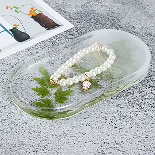 Resin Tray Molds, 2 PCS Oval Coaster Epoxy Resin Rolling Tray Mold for Resin Jewelry Making Mould DIY Jewelry Tray Dishes for Office Home Decoration BIGEBO