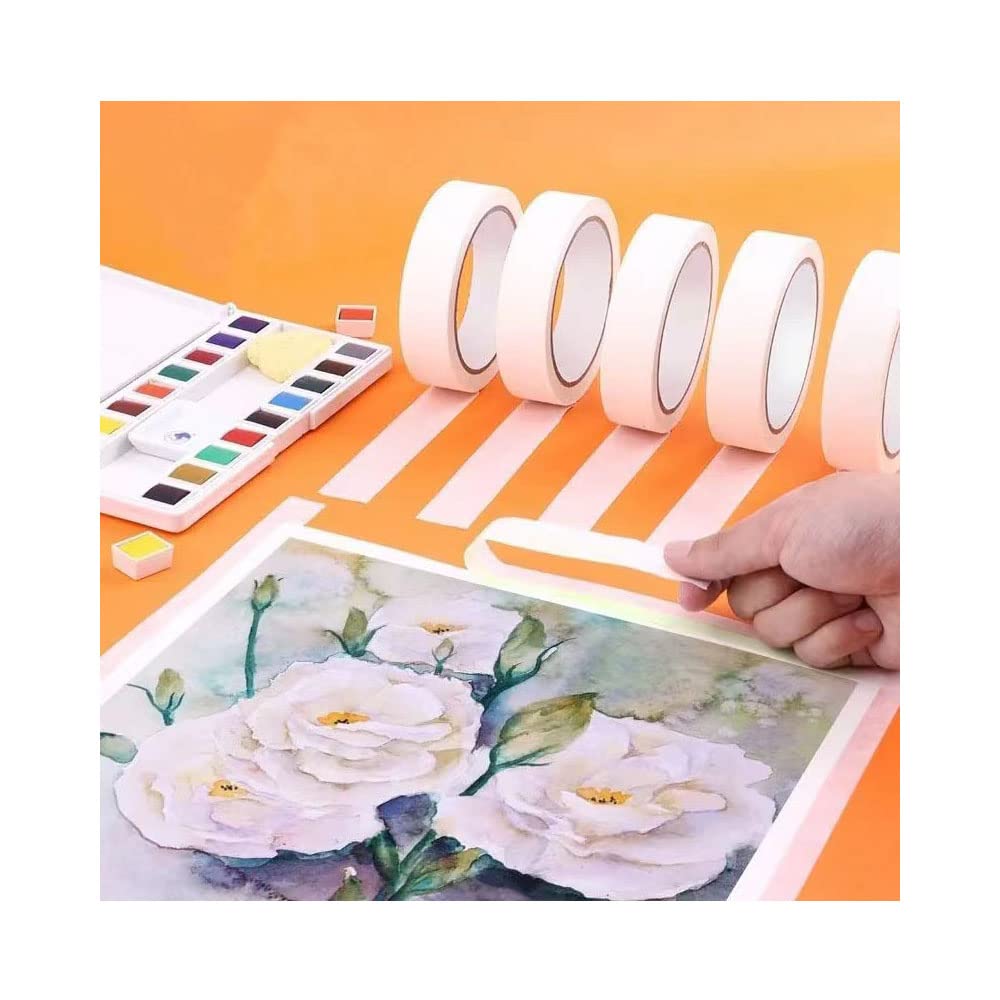 Zo.Yehaa Masking Tape 2 inch Wide, Beige White Painters Tape General Purpose Tape for Crafts Painting Labeling Decoration School Projects Home - WoodArtSupply