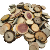 Wood Slice Variety Pack, 1" - 3", Qty of 50 - Live Edge Walnut, Red Cedar, Maple, Oak, Coasters, Craft Wood, Wood Burning, Epoxy Resin Projects, SHUIKU
