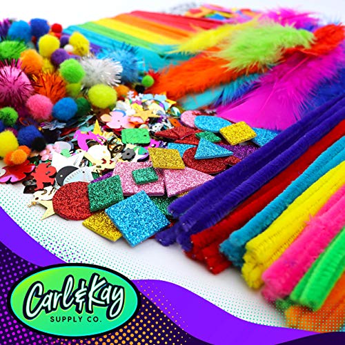 Arts and Crafts Supplies Kit for Kids - Boys and Girls Age 4 5 6 7 8 Years Old - Toddler Art Set Activity Materials - Great for Preschool and Carl & Kay Supply Co.