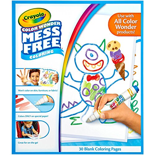Crayola Color Wonder Mess Free Coloring, Blank Coloring 30 Pages, Gifts for Toddlers, Ages 3, 4, 5 Crayola