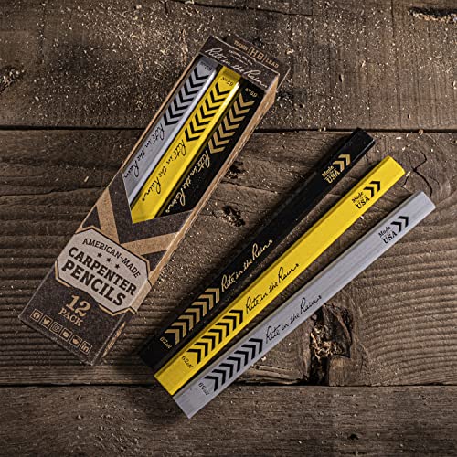 Rite in the Rain All-Weather Carpenter Pencils, Tough Medium HB Lead, Made in the USA, 12 pack (No. 59-12) Rite in the Rain
