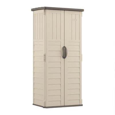 Suncast BMS1250 Vertical Shed with Floor - Vanilla