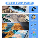 Deep Pour Epoxy Resin, 3 Gallon 2-4" Pour Depths Epoxy Resin Kit Crystal Clear High-Gloss No Bubble Self Leveling for DIY Molds Wood River Table Myqiuf