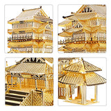 Piececool 3D Metal Puzzle for Adults, Tengwang Pavilion Metal Model Kit, Chinese Famous Architecture Building Kit DIY Craft Brain Teaser 3D Puzzles Piececool