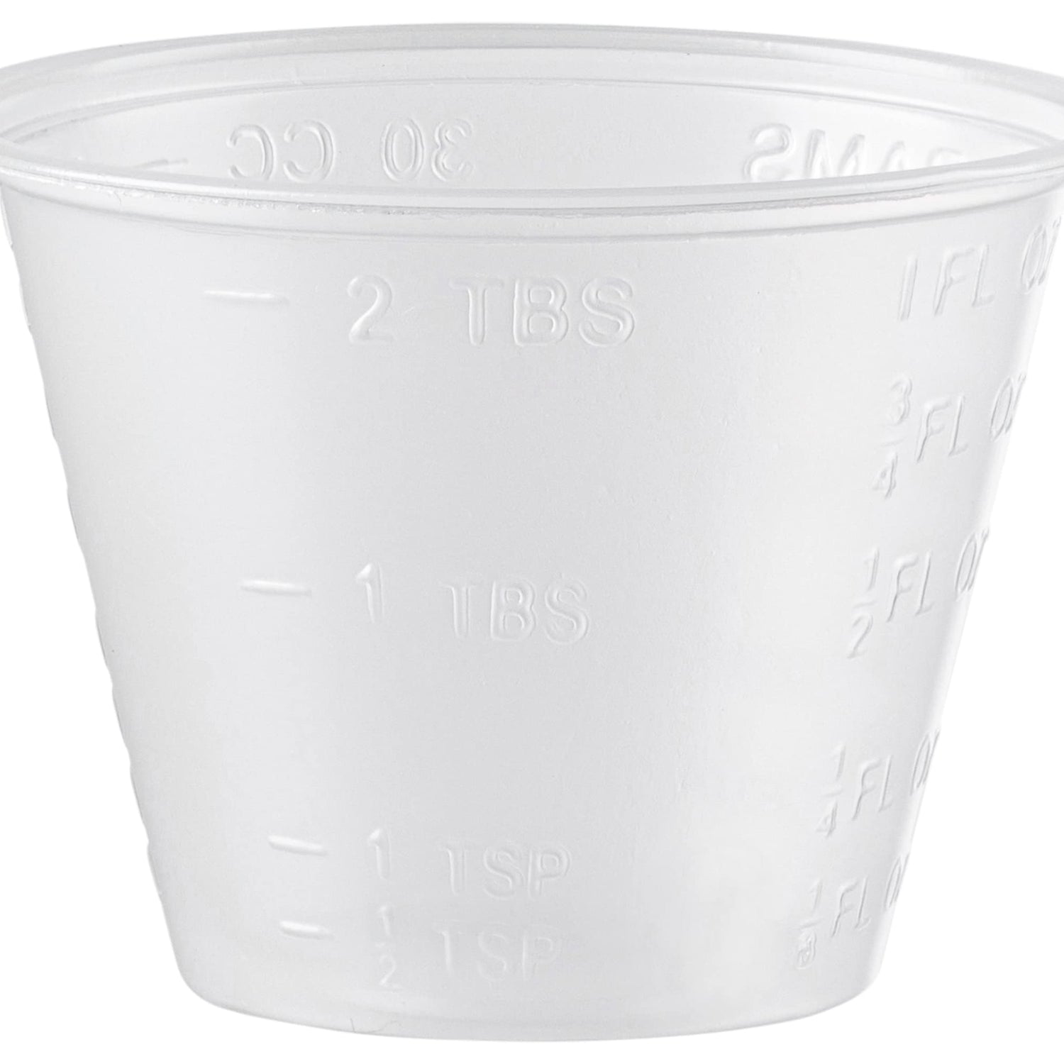 [100 Count - 1 oz.] Plastic Disposable Medicine Measuring Cup for Liquid Medicine, Epoxy, & Pills Comfy Package