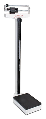DETECTO 339 Physician's Scale with Height Rod, Dual Reading, 440 LB x 4 OZ / 200 KG x 100 G Detecto