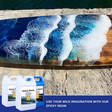 OYOOWOOA Deep Pour Epoxy Resin 4 Gallons Kit 2:1 Liquid Resina Epoxica Transparente Crystal Clear Casting Resin for Garage Floor River Tables Live OYOWOOA