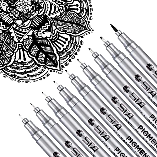 Dyvicl Black Micro-Pen Fineliner Ink Pens, Pigment Liner Multiliner Pens Micro Fine Point Drawing Pens for Sketching, Anime, Manga, Artist Dyvicl