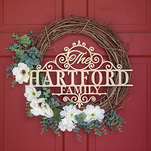 Personalized Hartford Family Name Custom 1/4" Thick Wood Sign Home Décor Wall Art 18" Woodums