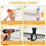 BELLO YON Slatwall Panel Garage Wall Organizer Heavy Duty Wall Mounted PVC Slat Wall Rack, 4 feet Garage Wall and Home Organizer Storage System, BELLO YON