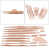 Milisten 17pcs 41 Guitar Body Parts Guitar Parts Unfinished Guitar Kit Unfinished Bass Fretboard Guitar Wood Blanks Bass Guitar Spruce Brace Wood Kit Milisten