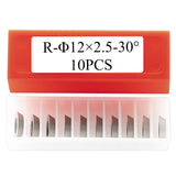 12mm Round Carbide Inserts Cutters Knives Blades 12×2.5mm-30°for Woodworking Lathe Turning 10pcs Dirtech